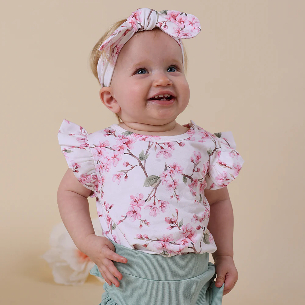 Cherry Blossom Organic T-Shirt with Frill - Image 4