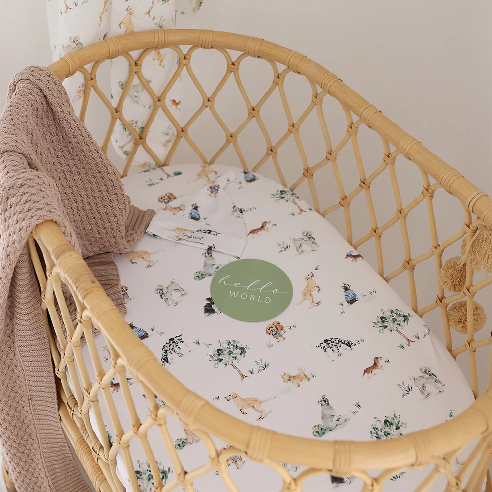 Dog Park Organic Bassinet Sheet / Change Pad Cover - Image 7