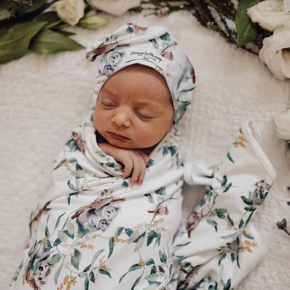 Eucalypt Organic Jersey Wrap & Beanie Set - Image 3