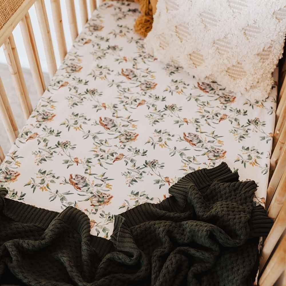 Eucalypt Fitted Cot Sheet - Image 5