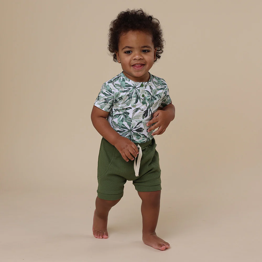Evergreen Short Sleeve Organic Bodysuit - Image 8