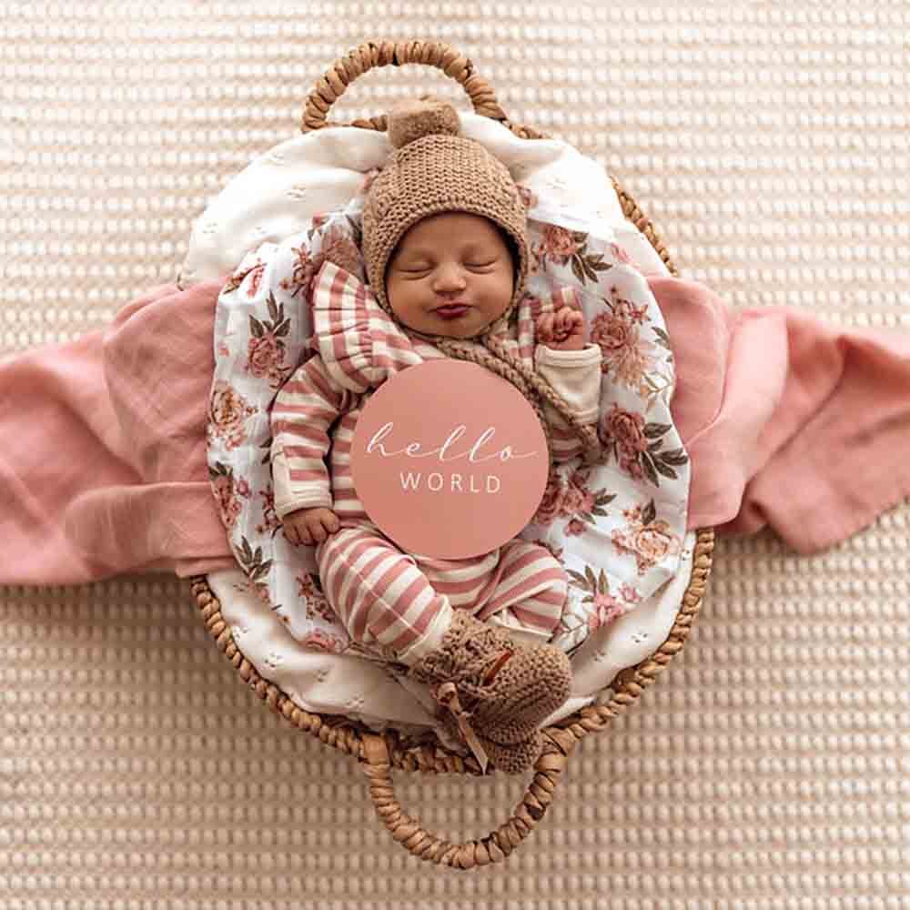 Fawn Merino Wool Bonnet & Booties - Image 4