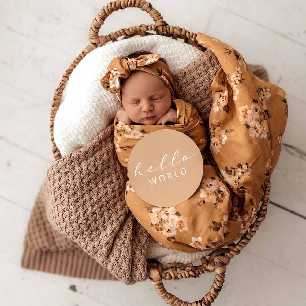 Golden Flower Organic Muslin Wrap - Image 7
