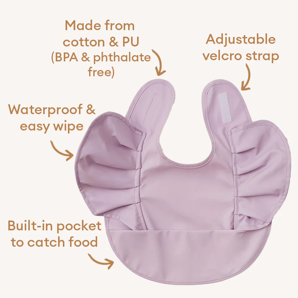 Lavender Frill Snuggle Bib - Image 3