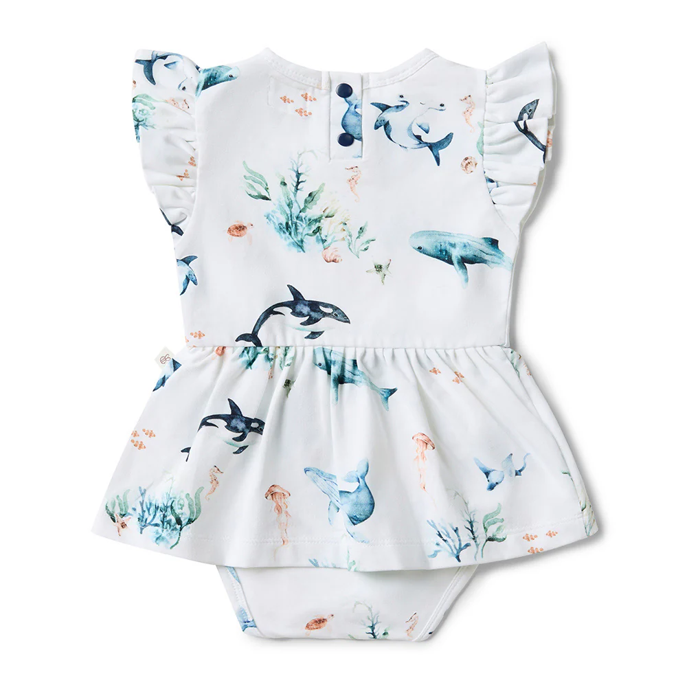 Ocean Short Sleeve Organic Dress - Image 10