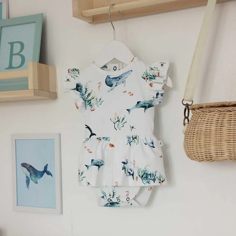 Ocean Short Sleeve Organic Dress - Image 13