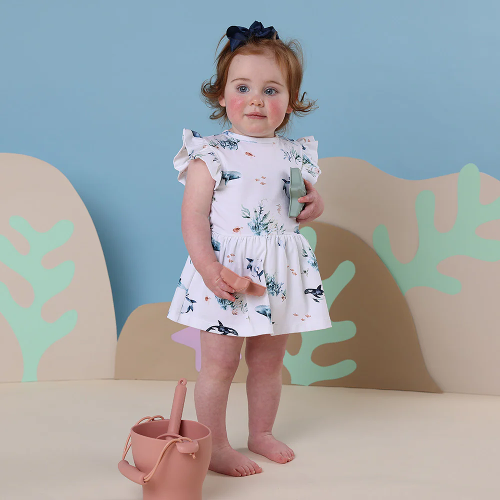 Ocean Short Sleeve Organic Dress - Image 4