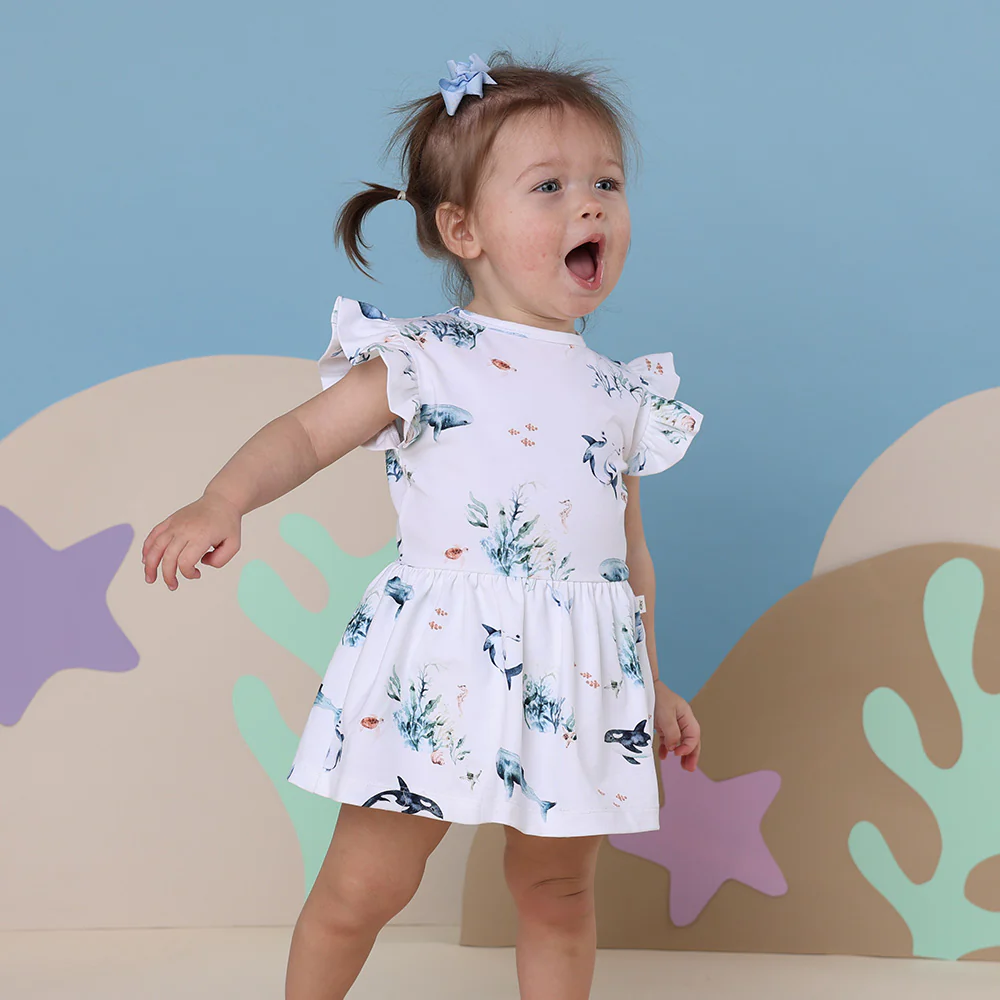 Ocean Short Sleeve Organic Dress - Image 7