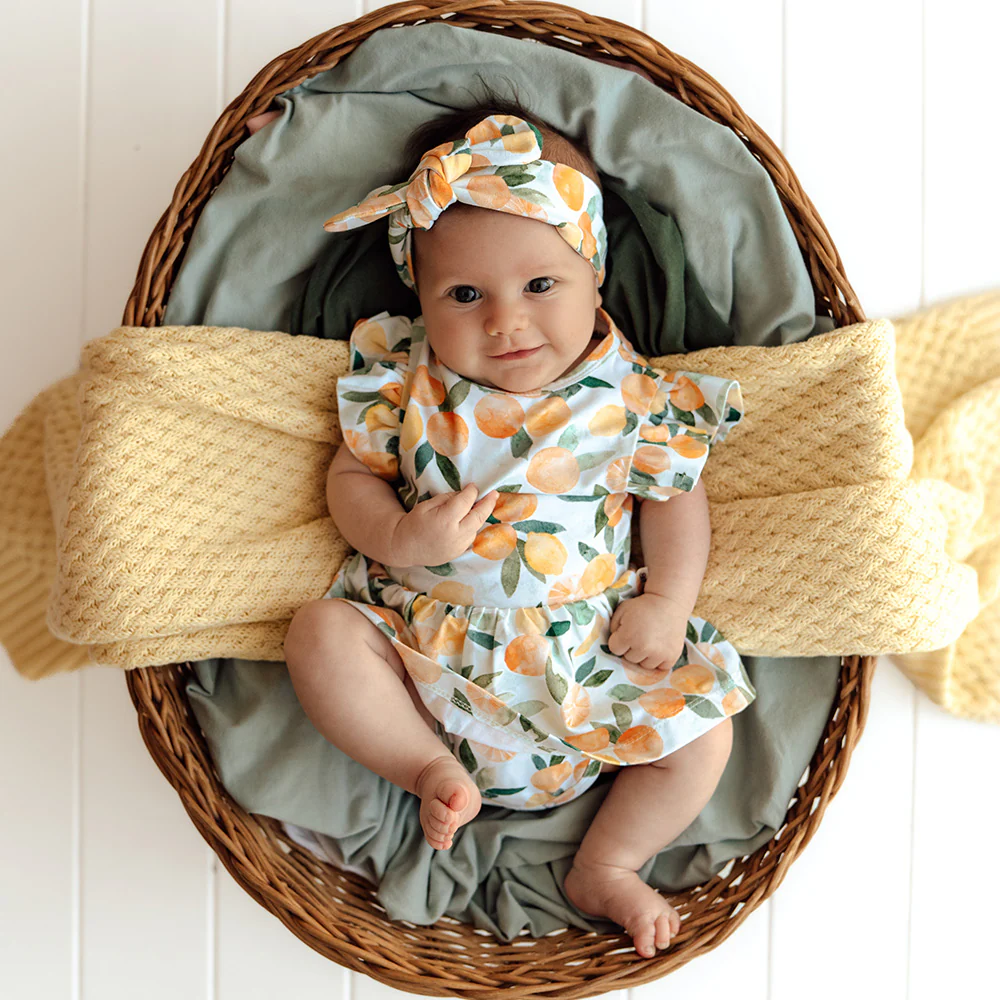 Sunlight Diamond Knit Organic Baby Blanket - Image 4