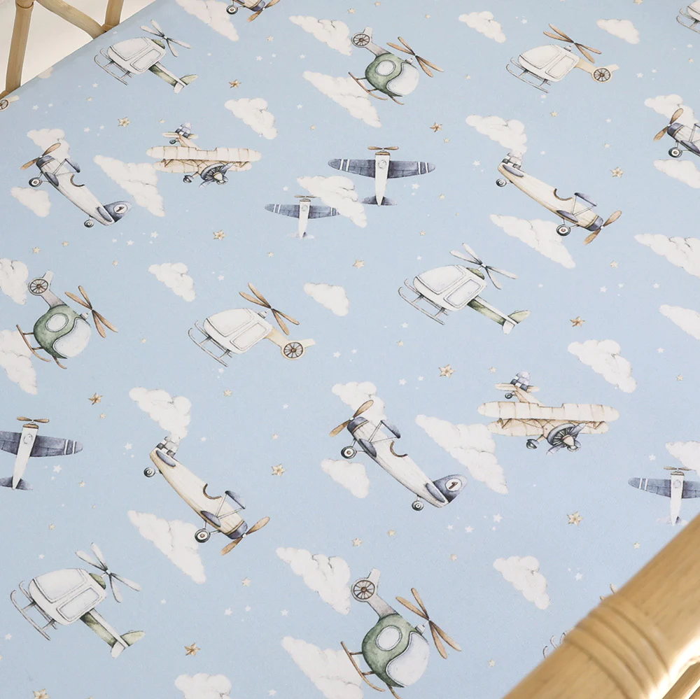 Taking Flight Organic Bassinet Sheet / Change Pad Cover - Image 4