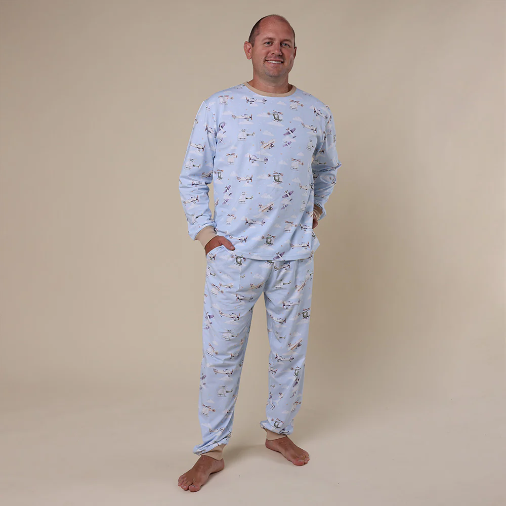 Taking Flight Organic Mens Long Sleeve PJ Set